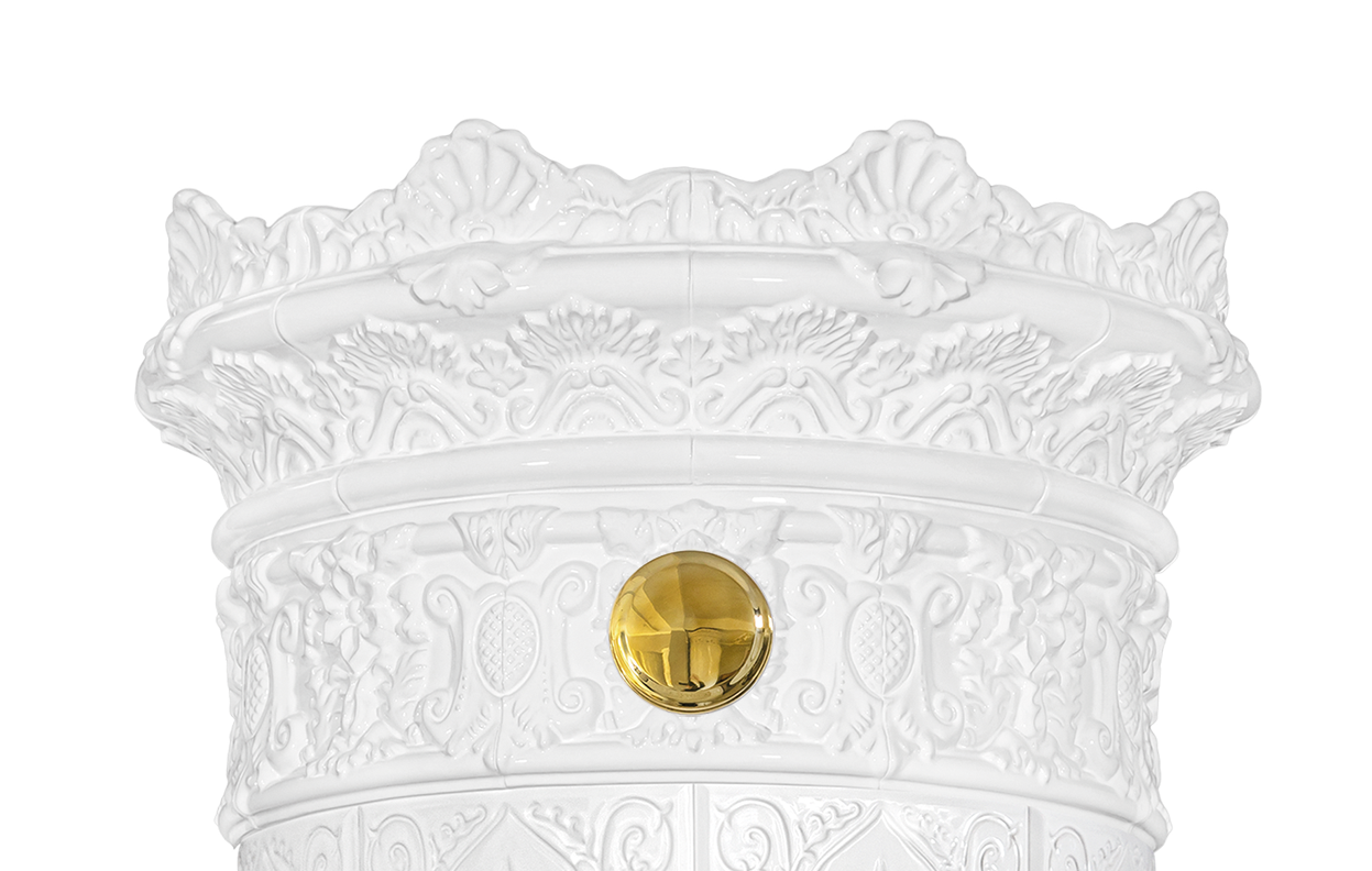 Kakelugn Krona® 75 Antik svensk Kakelugn Reimanns-Krona® 75